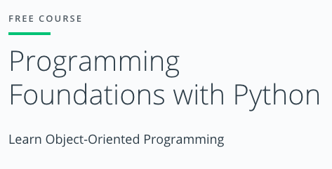 Programming Foundations with Python